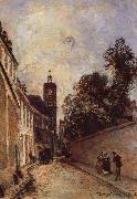 Johan Barthold Jongkind Rue de L-Abbe-de l-Epee and Church oil